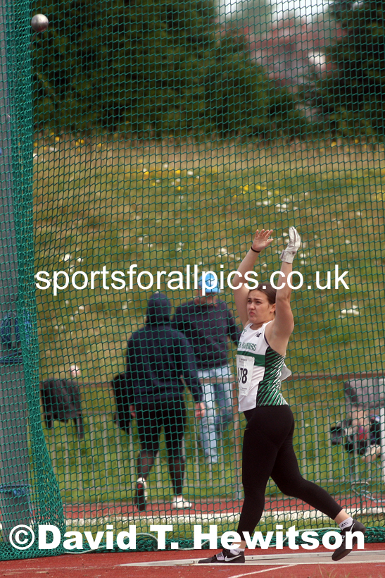 Senior womens hammer, 2022 Northern Senior and Under-20 Champs., Wavertree Athletics Centre, Liverpool. Photo: David T. Hewitson/Sports for All Pics